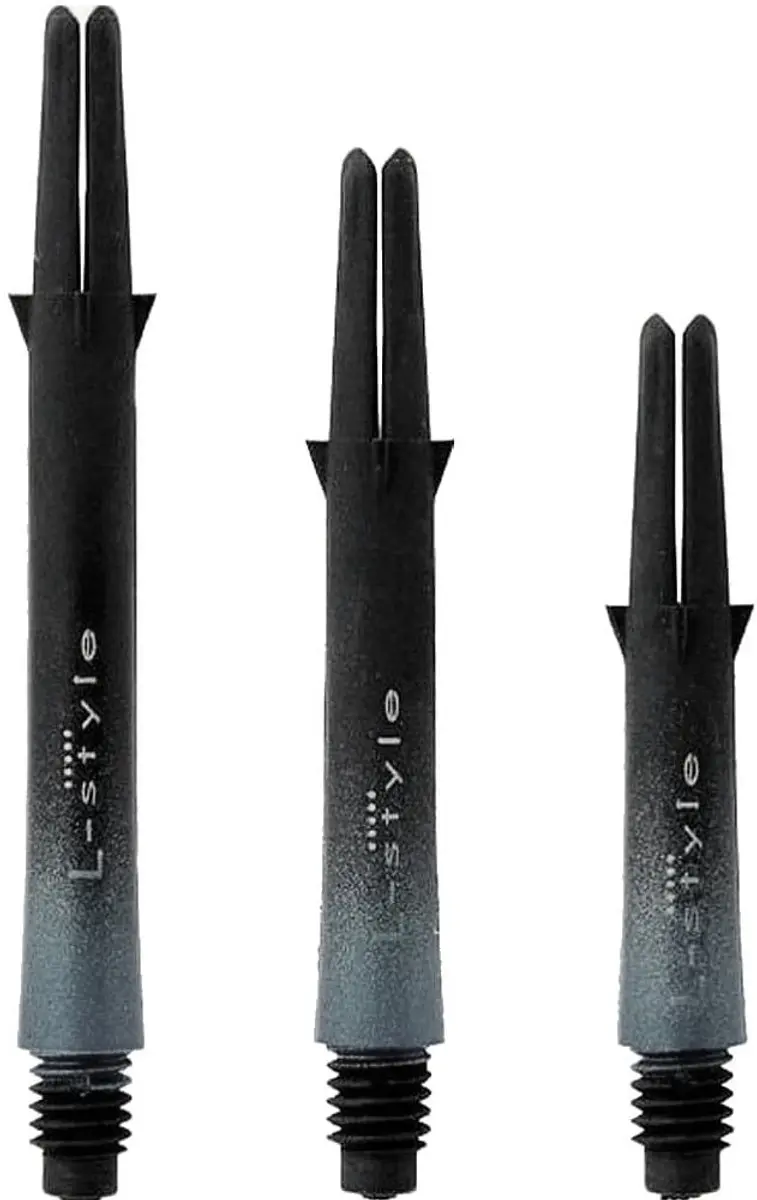 L-Style L-Shaft Locked Carbon 2-Tone Zilver Dart Shafts