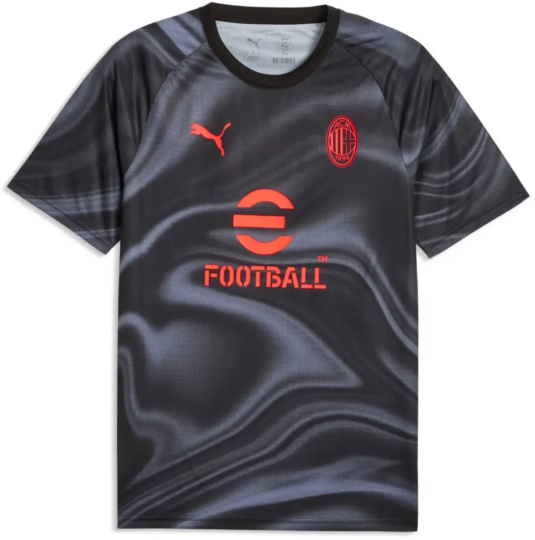 PUMA Prematch AC Milan Shirt 2026/27 - M - Gray Sky/Black