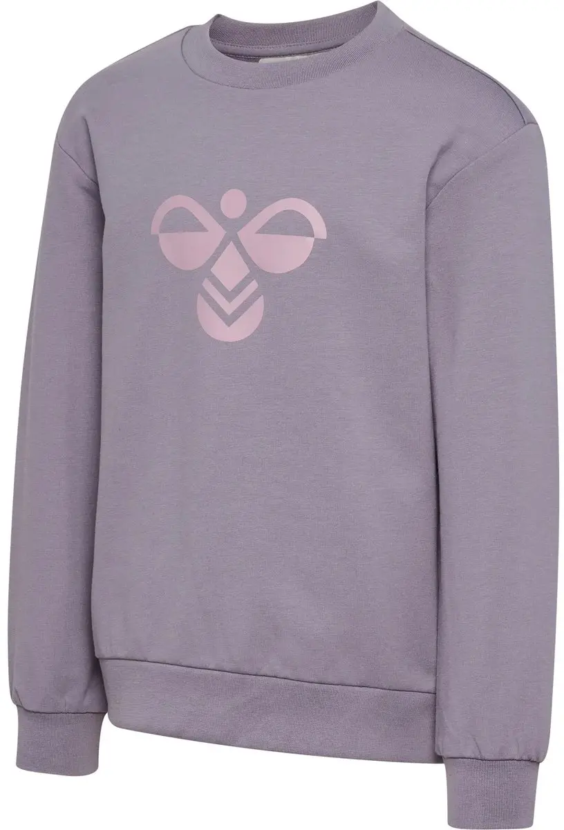 Hummel Tukas Regular Meisjes Sweatshirt - 128/134 - Grijze rand