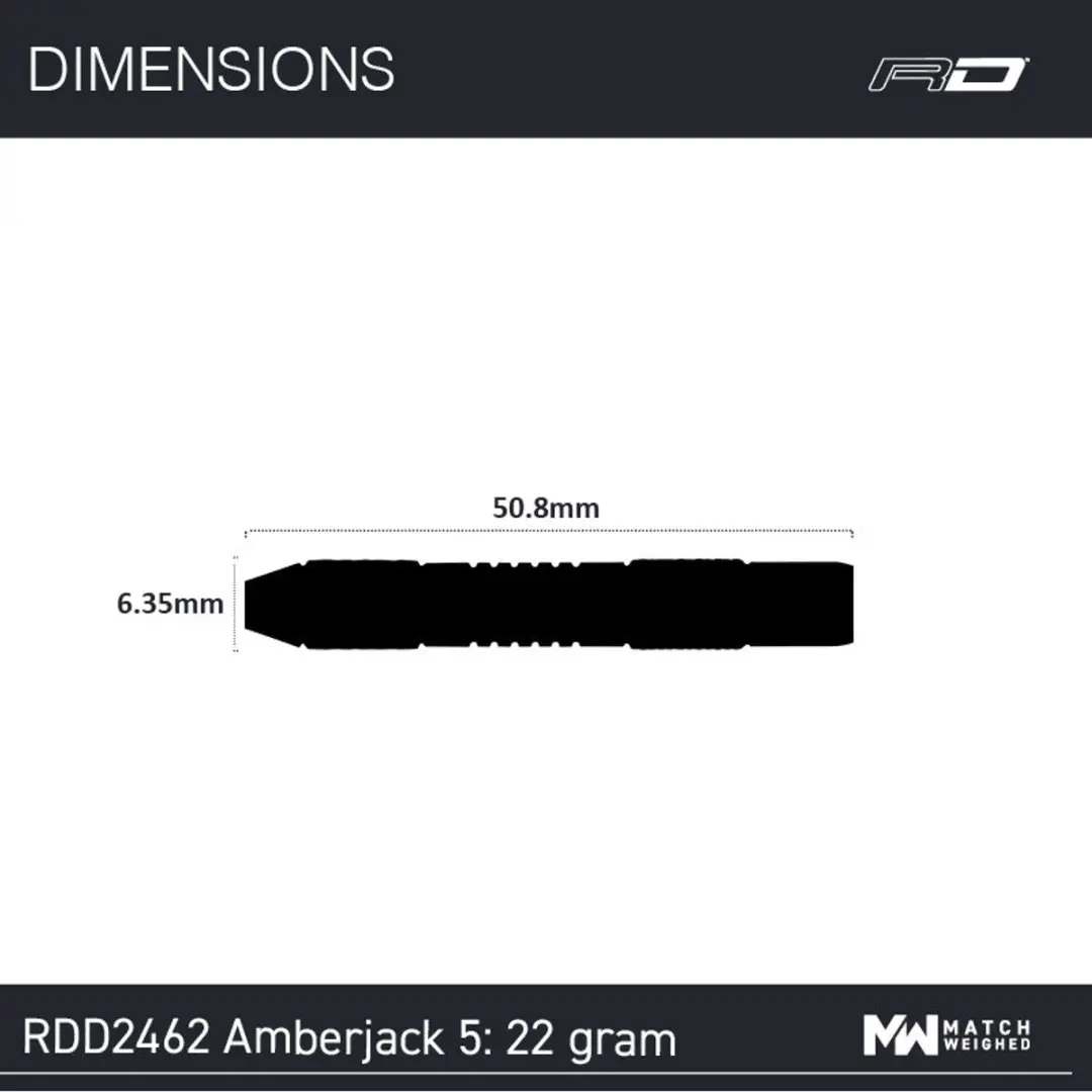Red Dragon Amberjack 5 Dartpijlen - 3 Stuks