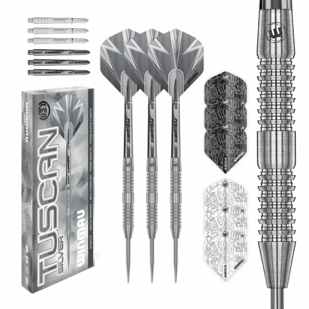 Winmau Tuscan Silver 90% Dartpijlen
