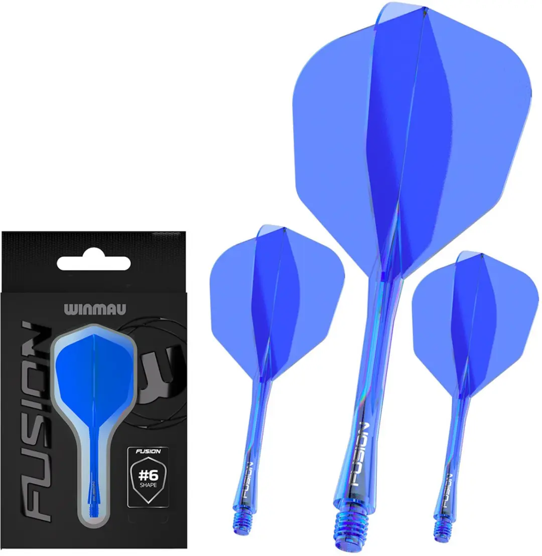 Winmau Fusion Blue NO6 Dart Flights - 3 Stuks