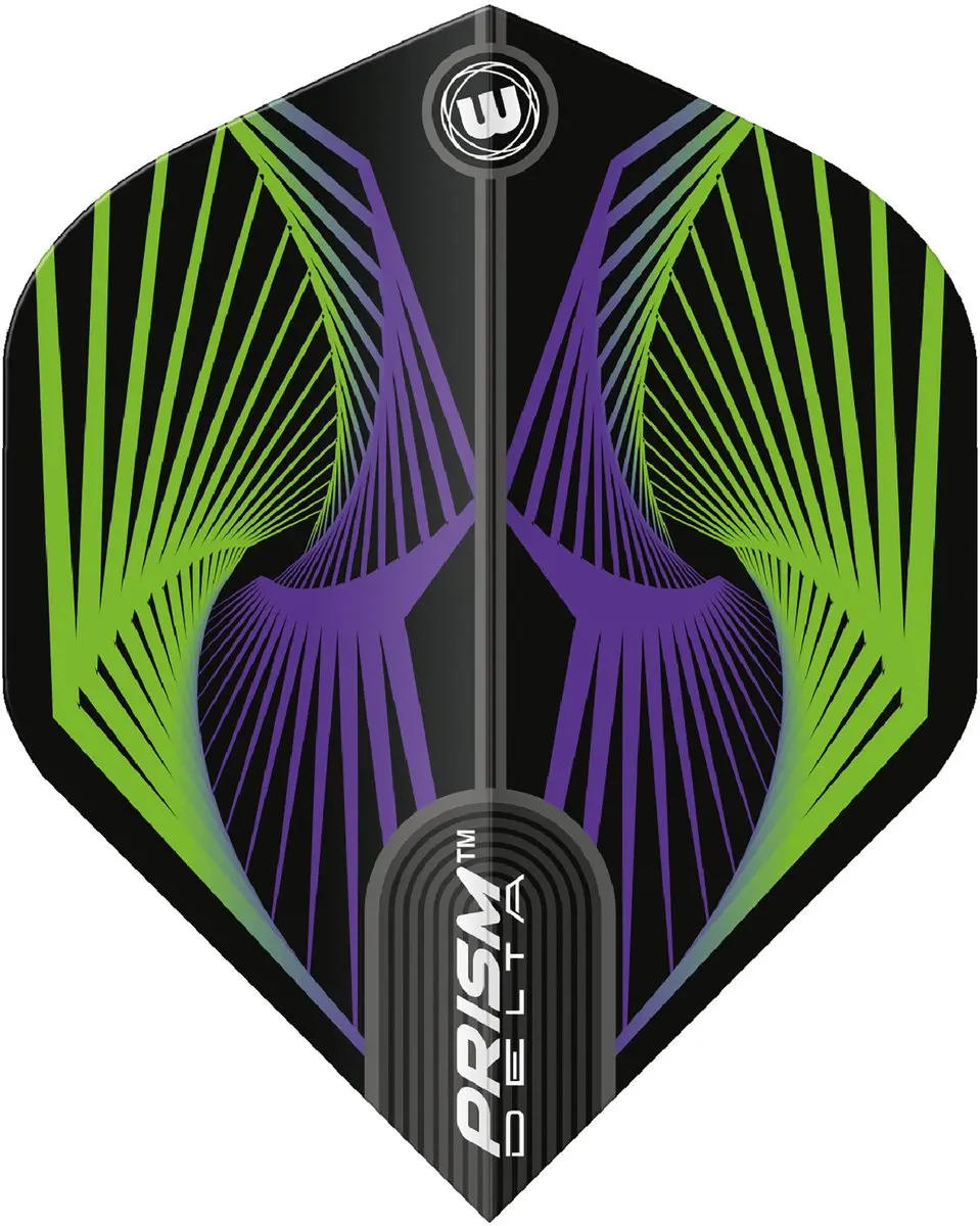 Winmau Prism Delta Wave Dartvleugels - 3 Stuks - Zwart