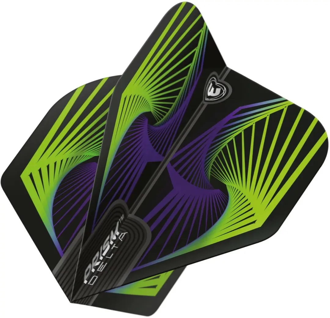Winmau Prism Delta Wave Dartvleugels - 3 Stuks - Zwart