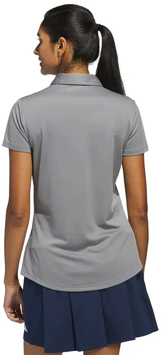 Adidas Solid Performance Poloshirt Dames L - Grijs
