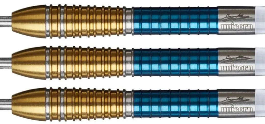 Unicorn Gary Anderson Phase 6 Duo Dartpijlen - 3 Stuks - Goud/Blauw/Zilver