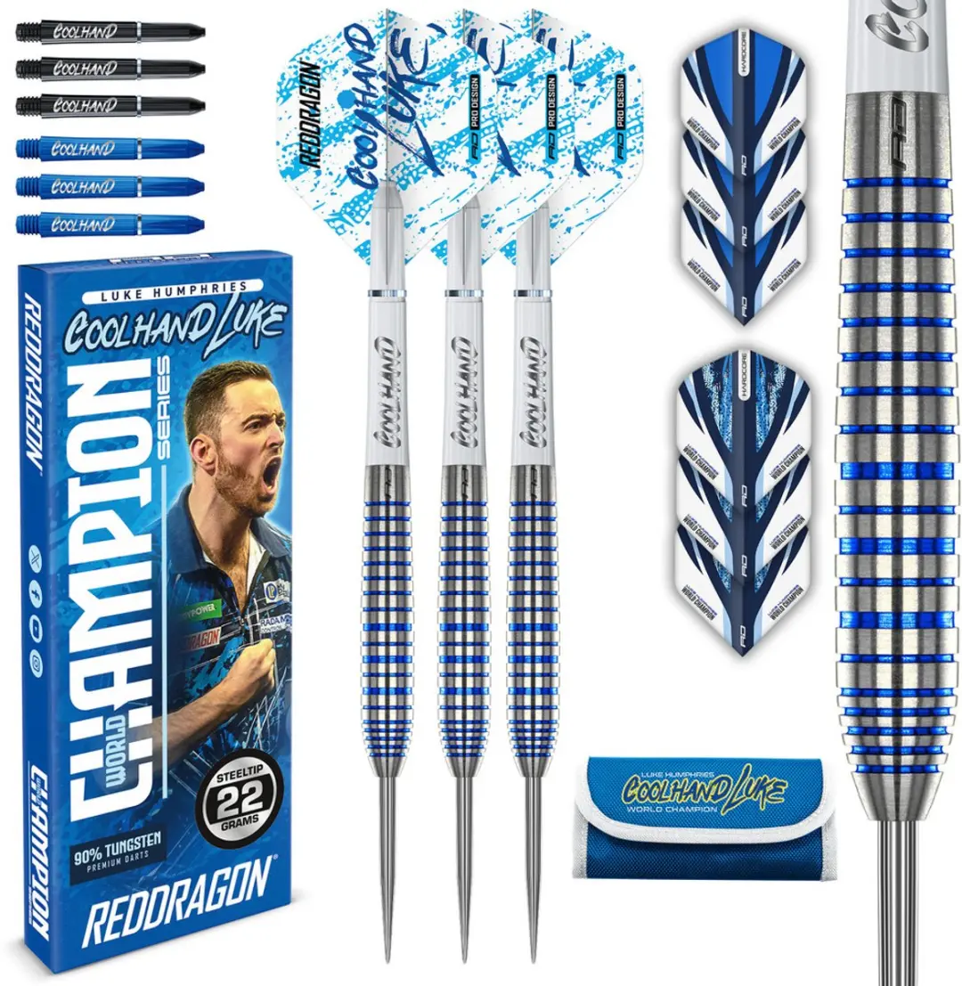 Red Dragon Luke Humphries Coolhand Blue Series Dartpijlen 3-delig