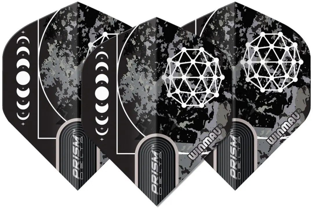 Winmau Prism Delta Callisto Dart Flights 3 Stuks - Wit/Zwart