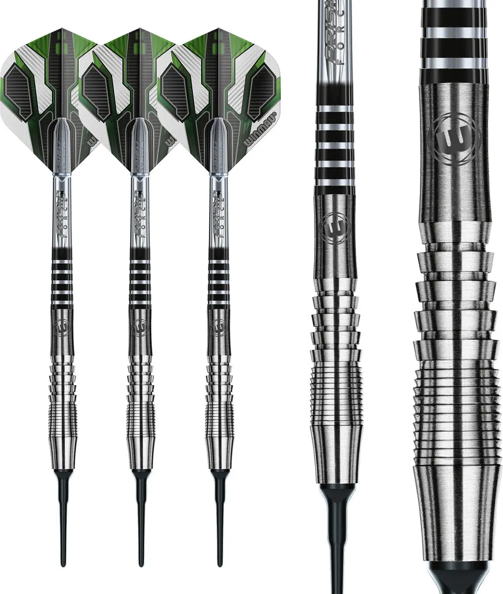 Winmau Sniper Soft Tip Darts 18g - 3 Stuks - Groen/Zilver/Zwart