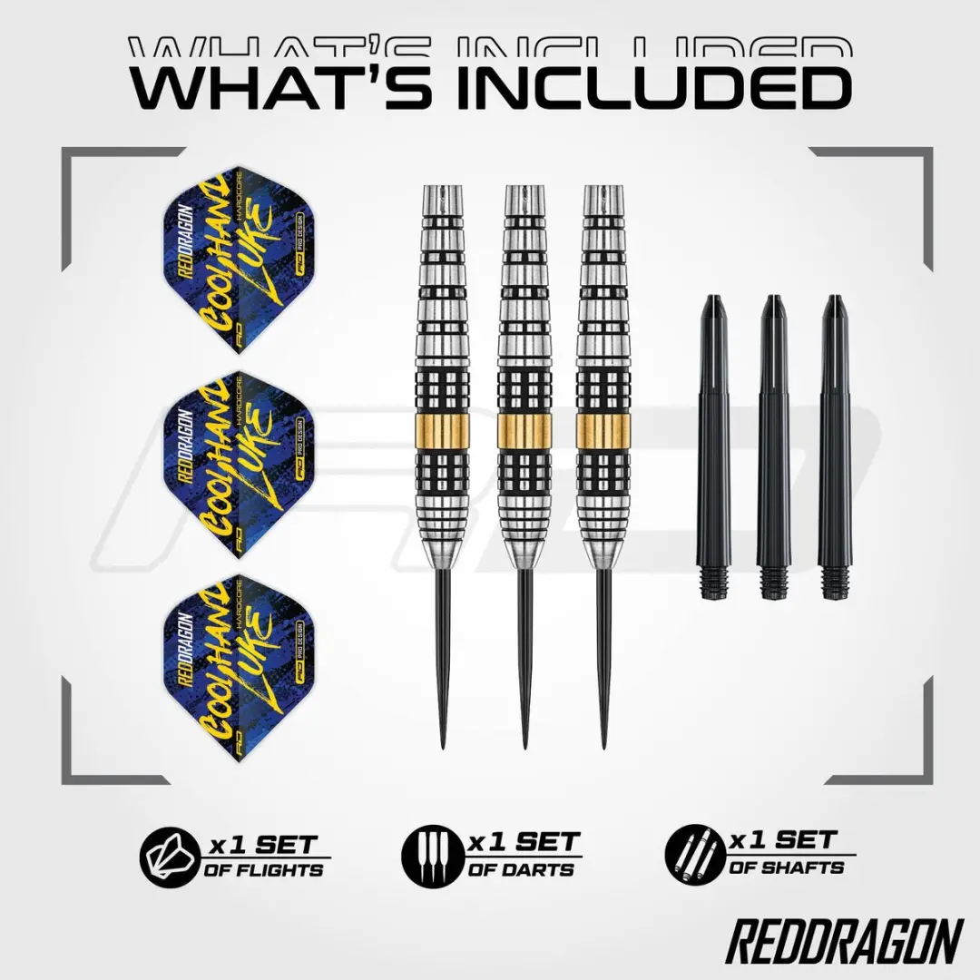 Red Dragon Luke Humphries Brass Signature Edition Dartpijlen - 3 Stuks