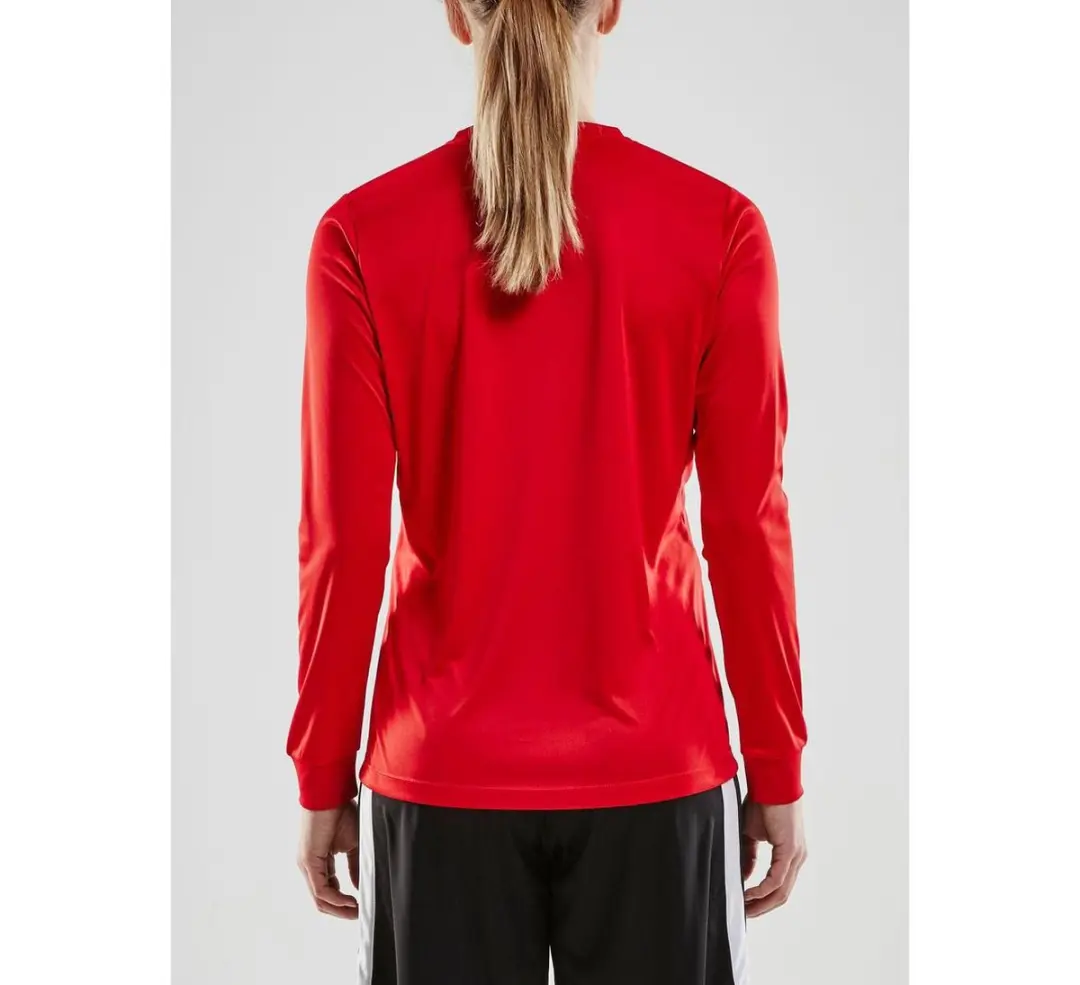 Craft Squad Solid LS Sportshirt Dames - S - Rood/Wit