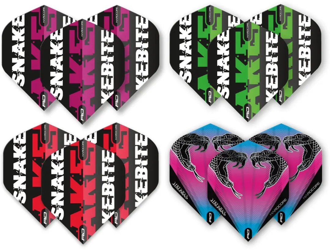 Red Dragon Peter Wright Snakebite Dart Flights - 3 Stuks - Multi