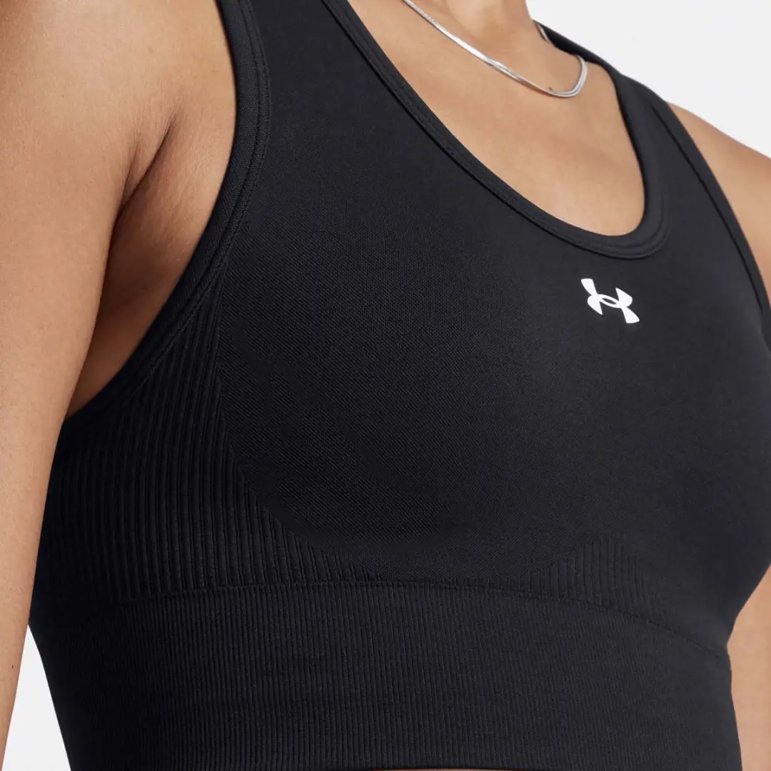 Under Armour Vanish Naadloze Midden BH - Zwart M
