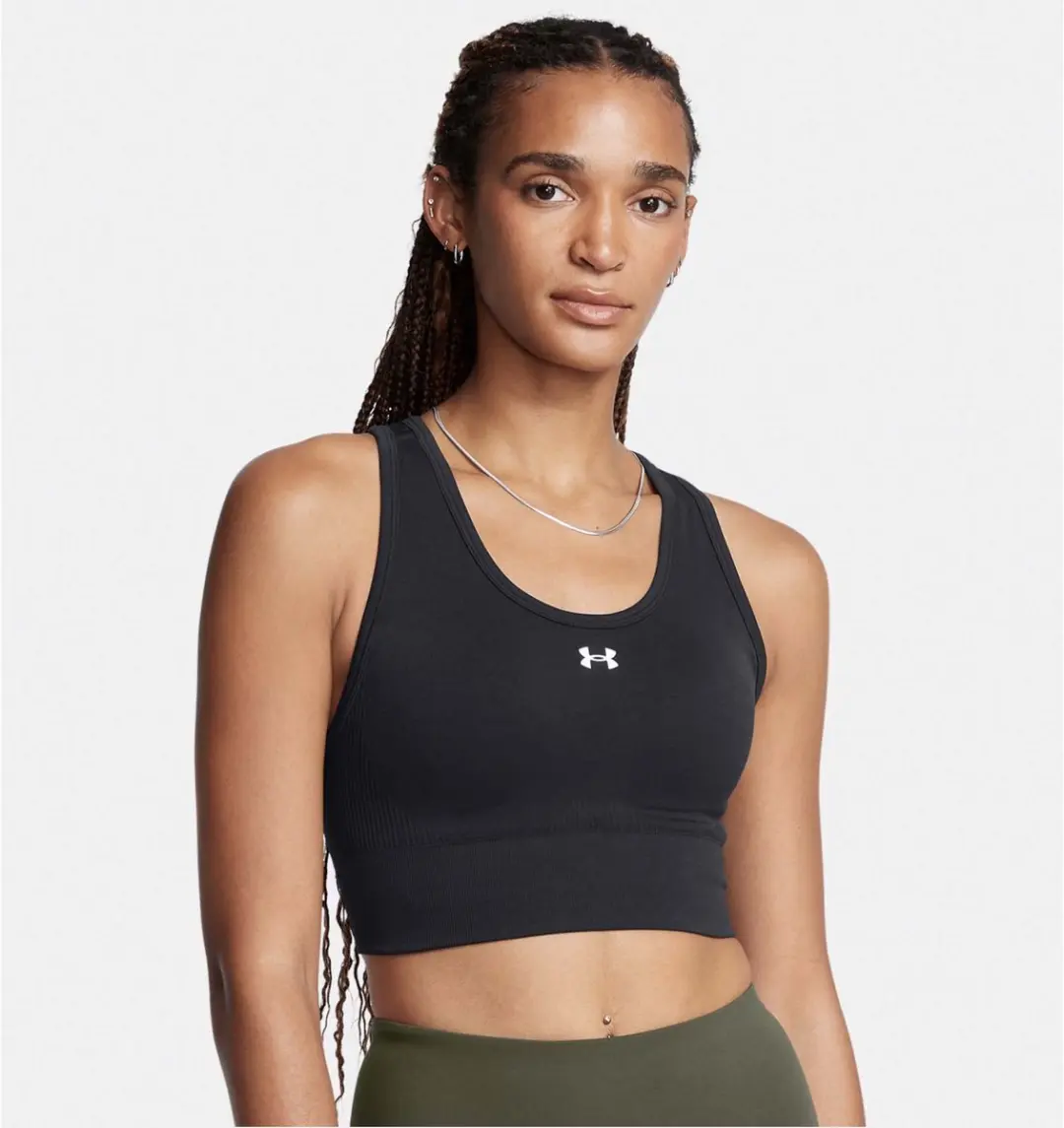 Under Armour Vanish Naadloze Midden BH - Zwart M