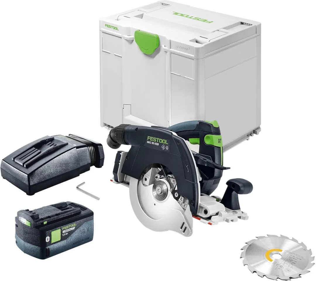 Festool HKC 55 KEB-Basic Accu-Cirkelzaag 18V 160mm - 5000mAh - afbeelding 2 van 6