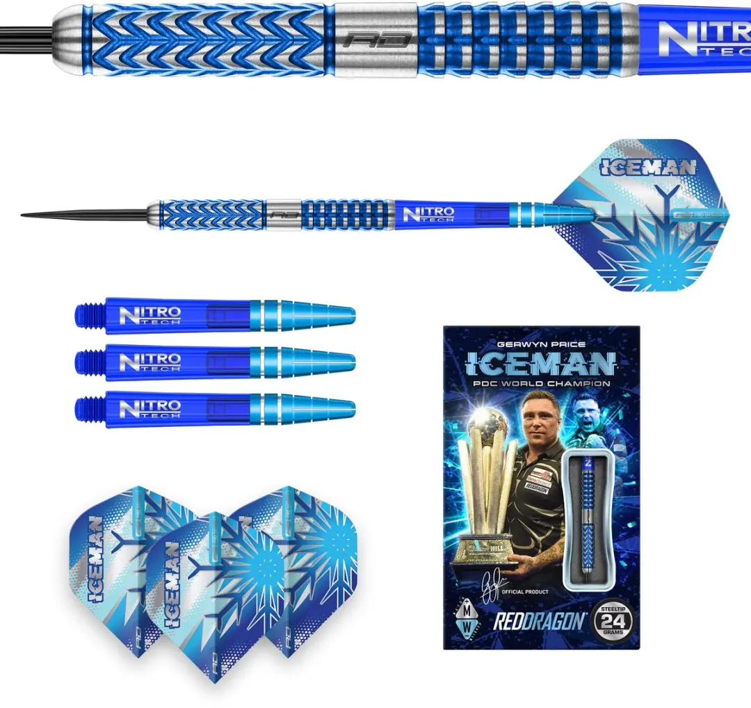 Red Dragon Gerwyn Price Glacier Dartpijlen - 3 Stuks