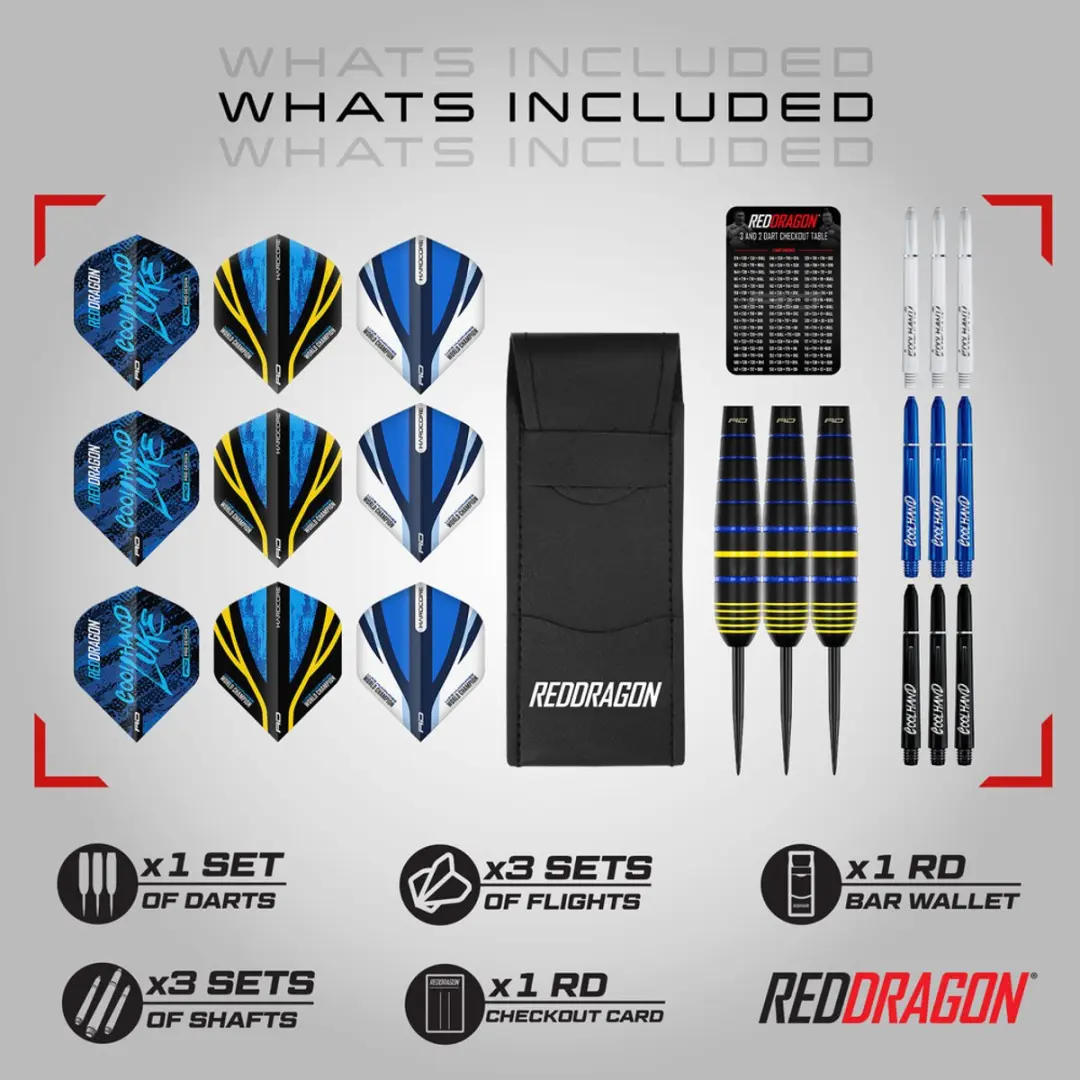 Red Dragon Luke Humphries Coolhand Luke Dartpijlen RDD2702-DS - 3 Stuks