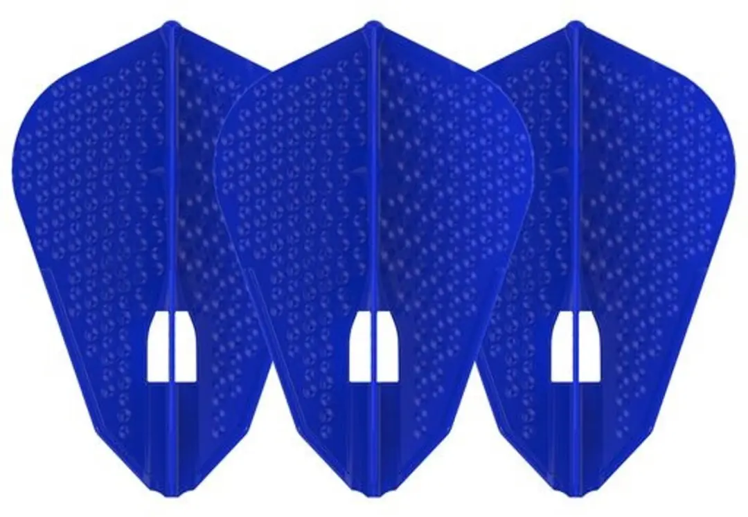 L-Style Champagne L9D Dimple Fantail Blauwe Dartvleugels FP4903 - 3 Stuks