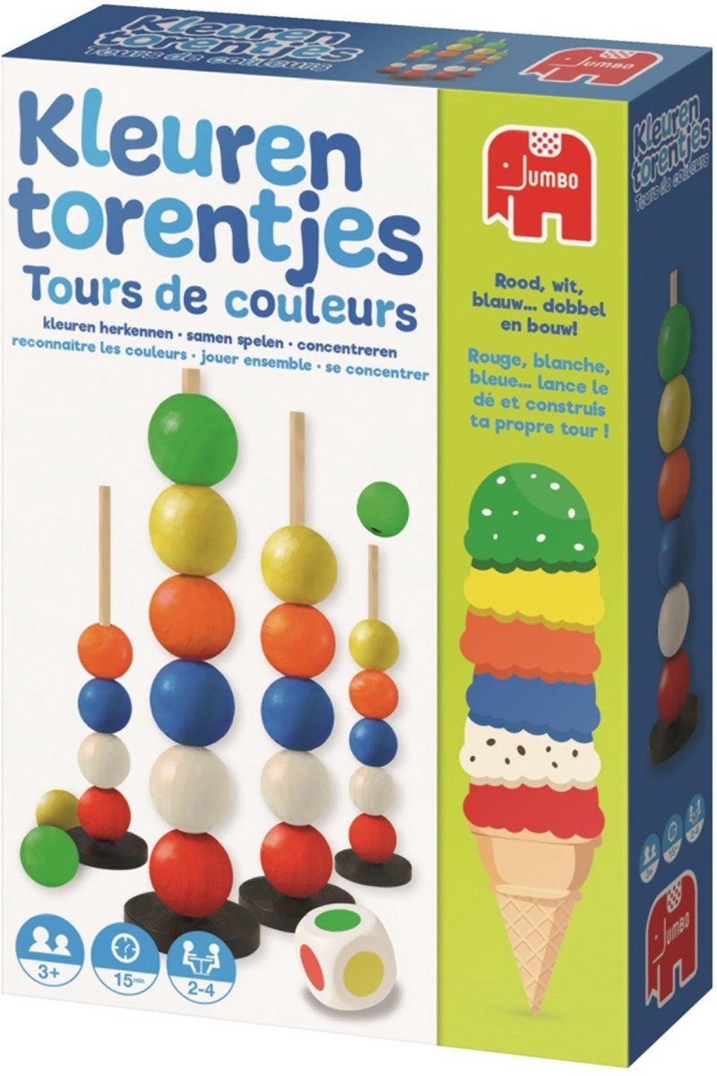 Jumbo- Kleurentorentjes - Kinderspel - Kleuren Leren