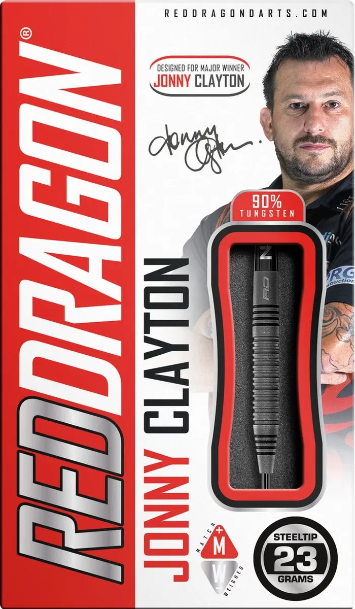 Red Dragon Jonny Clayton Oxide Edition Dartpijlen 3 Stuks - afbeelding 6 van 6
