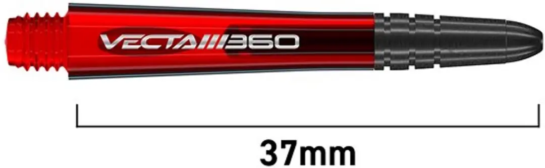 Winmau Vecta Blade 360 Dart Shafts 3 Stuks - Rood/Zwart
