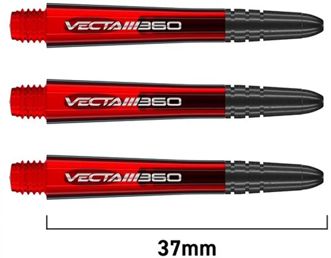 Winmau Vecta Blade 360 Dart Shafts 3 Stuks - Rood/Zwart