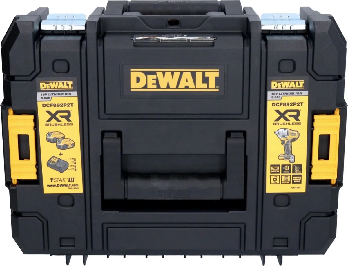DeWalt DCF 892 E1T Slagmoersleutel 18V 813Nm - 1x 1,7Ah + Oplader - afbeelding 5 van 5