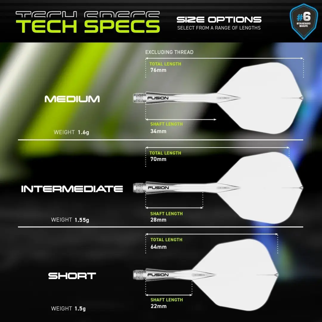 Winmau Fusion NO6 Dartvleugels - Transparant - 3 Stuks