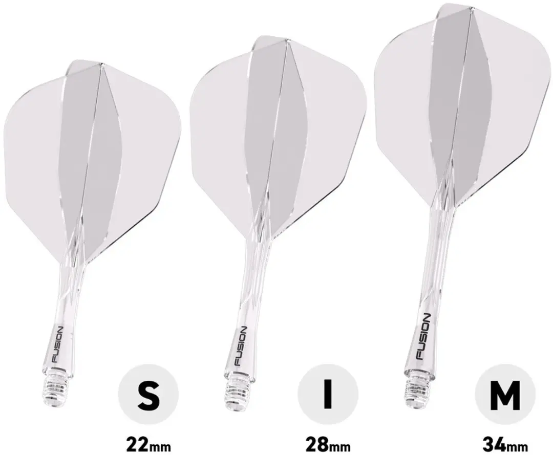 Winmau Fusion NO6 Dartvleugels - Transparant - 3 Stuks