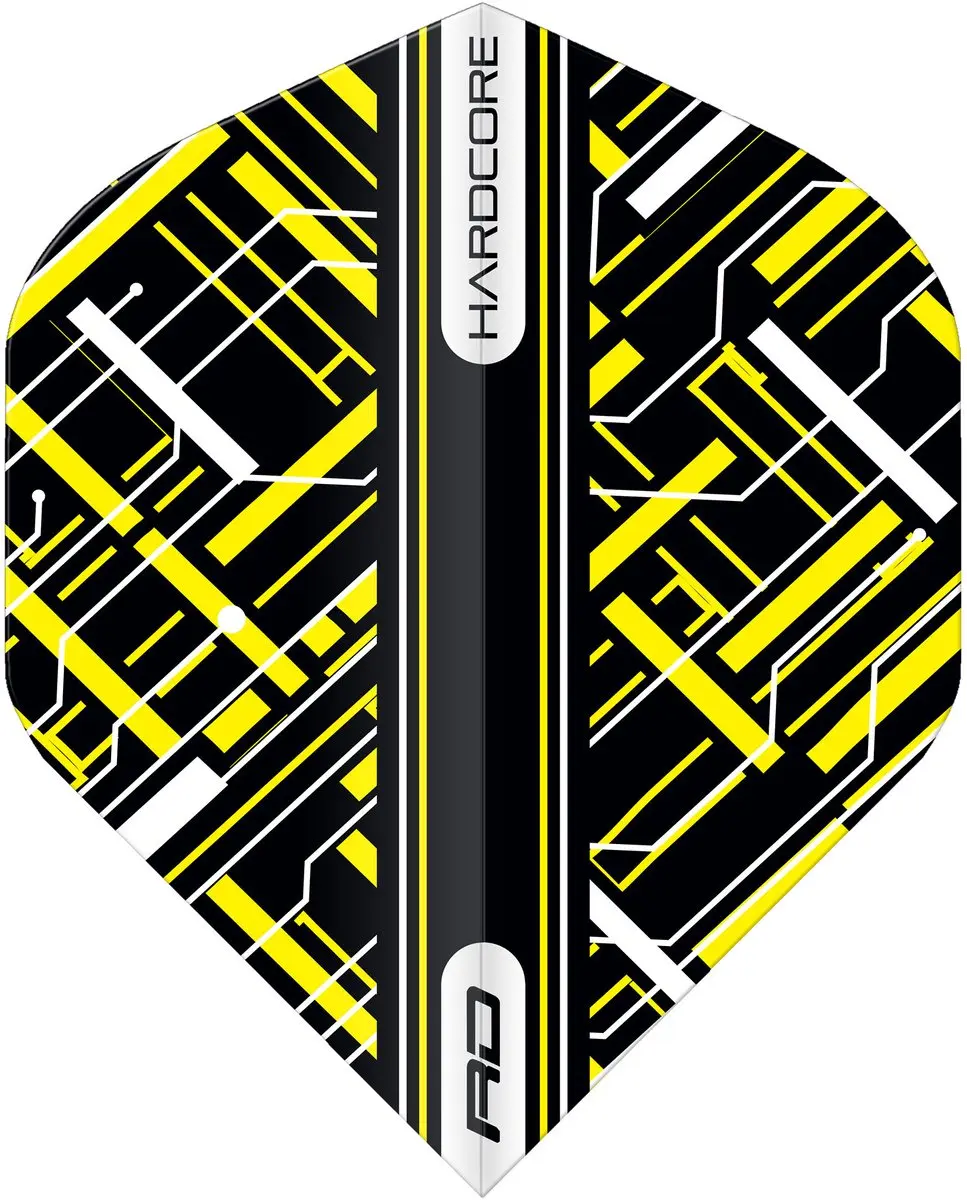 Red Dragon Hardcore Radical Dart Flights TF6923 - 3 Stuks - Geel/Zwart