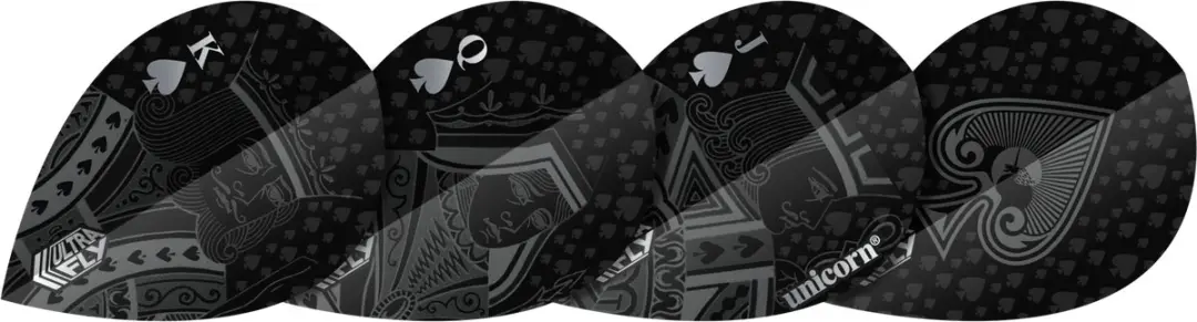 Unicorn Ultrafly Royal Flush Black XTRA Dart Flights