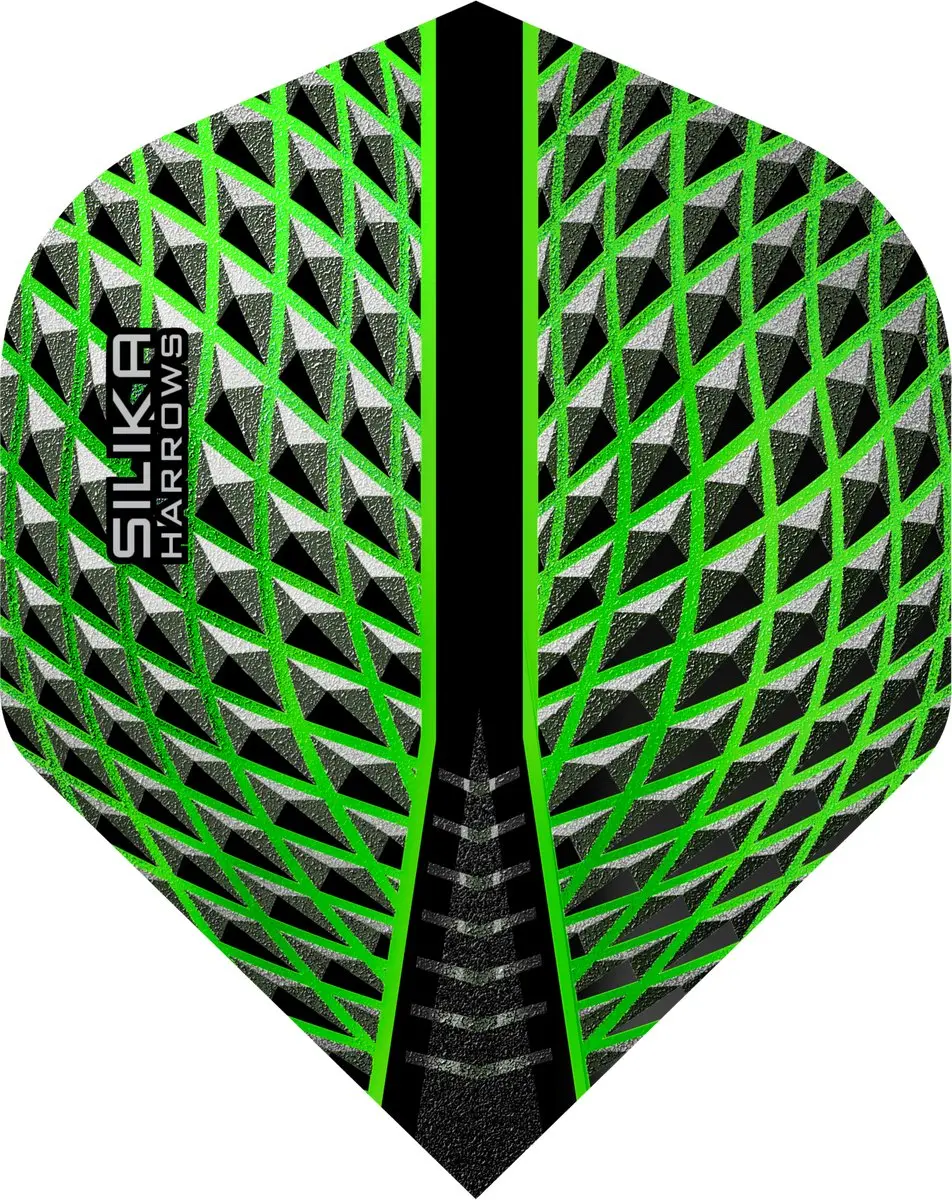 Harrows Silika NO2 Green Tough Crystalline Coated Dart Flights HF5107