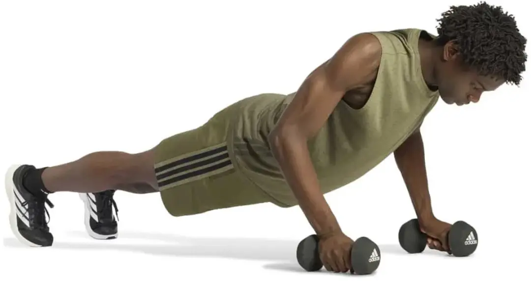Adidas Workout Essentials Mouwloos T-shirt Olive Strata Melange M
