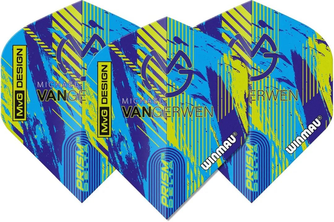 Winmau Prism Delta MVG Design Dart Flights - Blauw/Groen - 3 Stuks