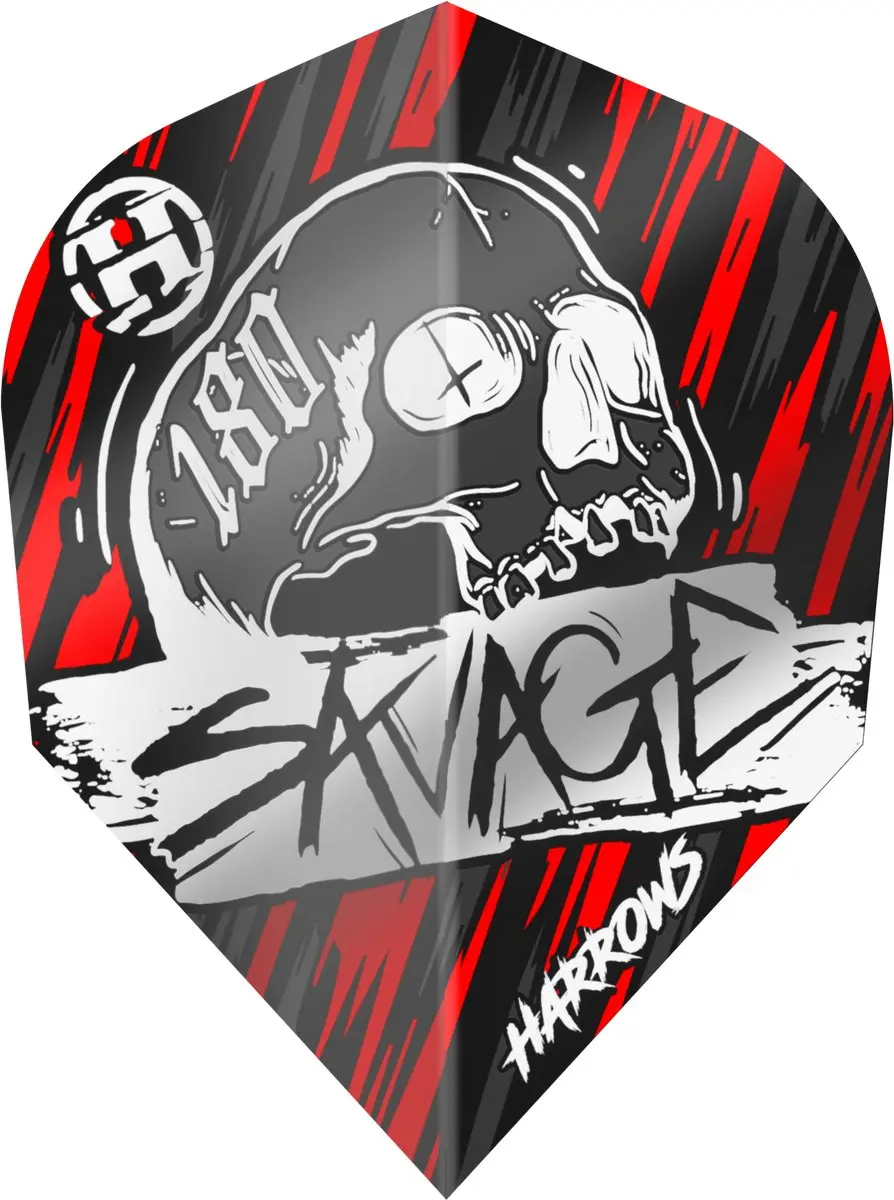 Harrows Savage Red Silver HF8500 Dart Flights