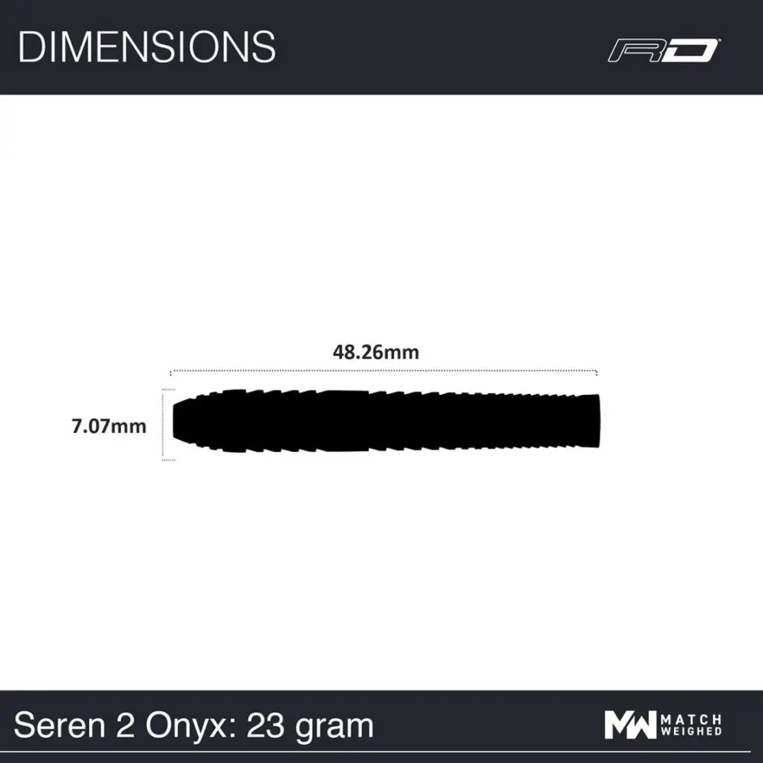 Red Dragon Seren Onyx 2 Dartpijlen 23g