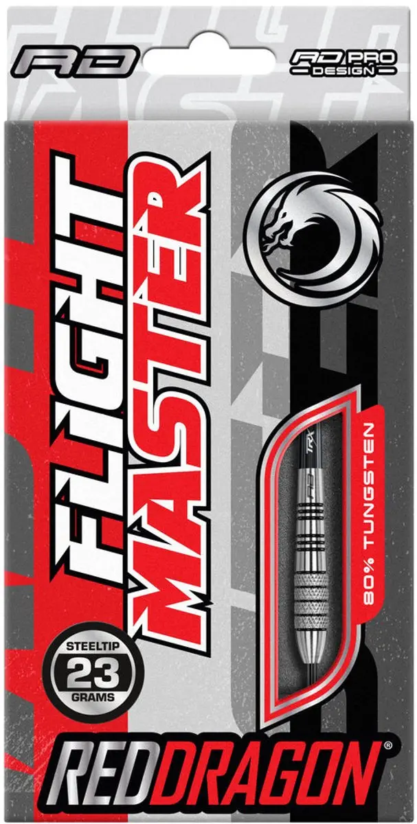 Red Dragon Sidewinder 80% Dartpijlen - 3 Stuks - Zilver/Zwart