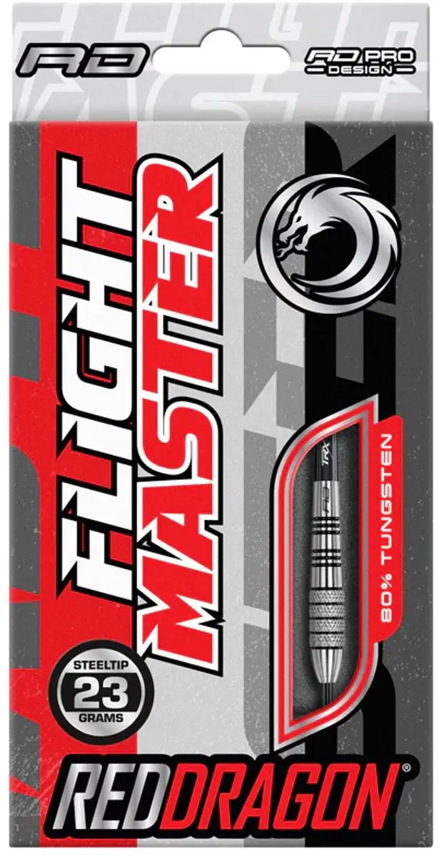 Red Dragon Sidewinder 80% Dartpijlen - 3 Stuks - Zilver/Zwart