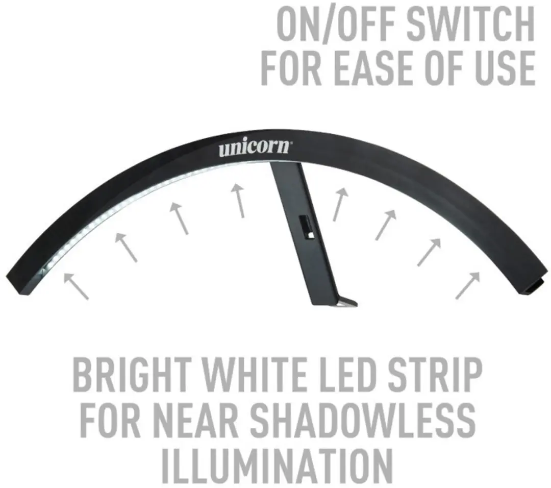 Unicorn Illuminated LED Solar Beam Dartbordverlichting - 79850