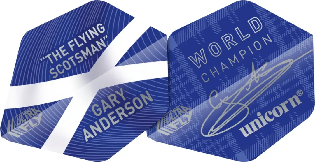 Unicorn UltraFly Blue Gary Anderson AR2 Dart Flights
