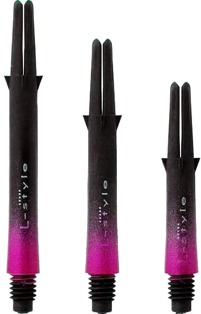 L-Style L-Shaft Locked Carbon 2-Tone Pink LS622 Dart Shafts - 3 Stuks