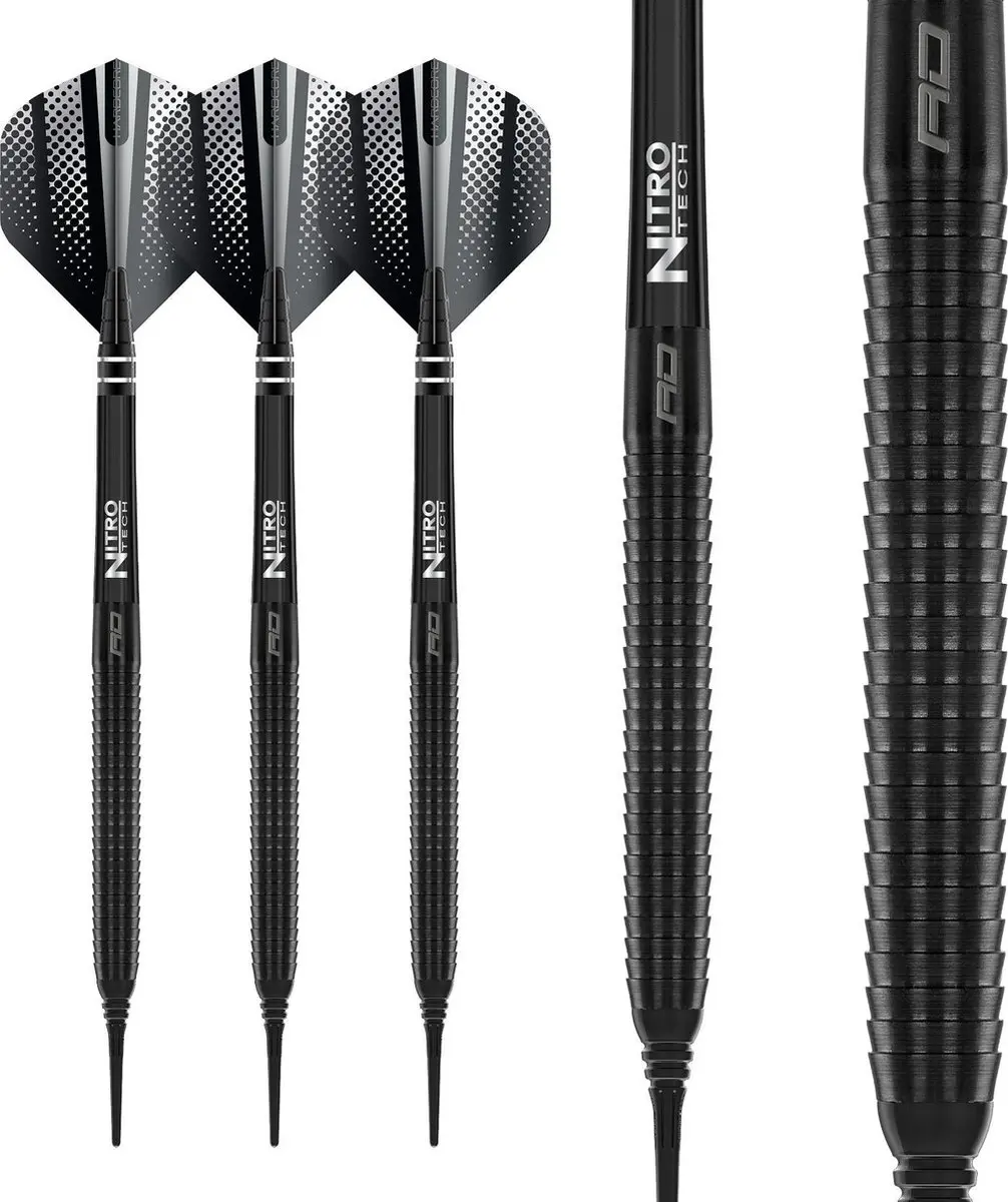 Red Dragon Razor Edge Black 85% Soft Tip Darts - 3 Stuks
