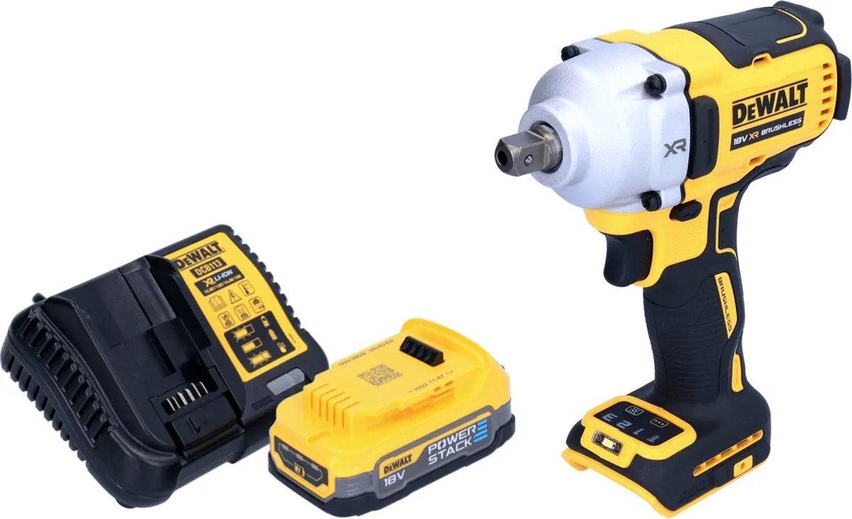 DeWalt DCF892N Slagmoersleutel 18V 812Nm - Powerstack 1,7Ah + Lader - afbeelding 2 van 5