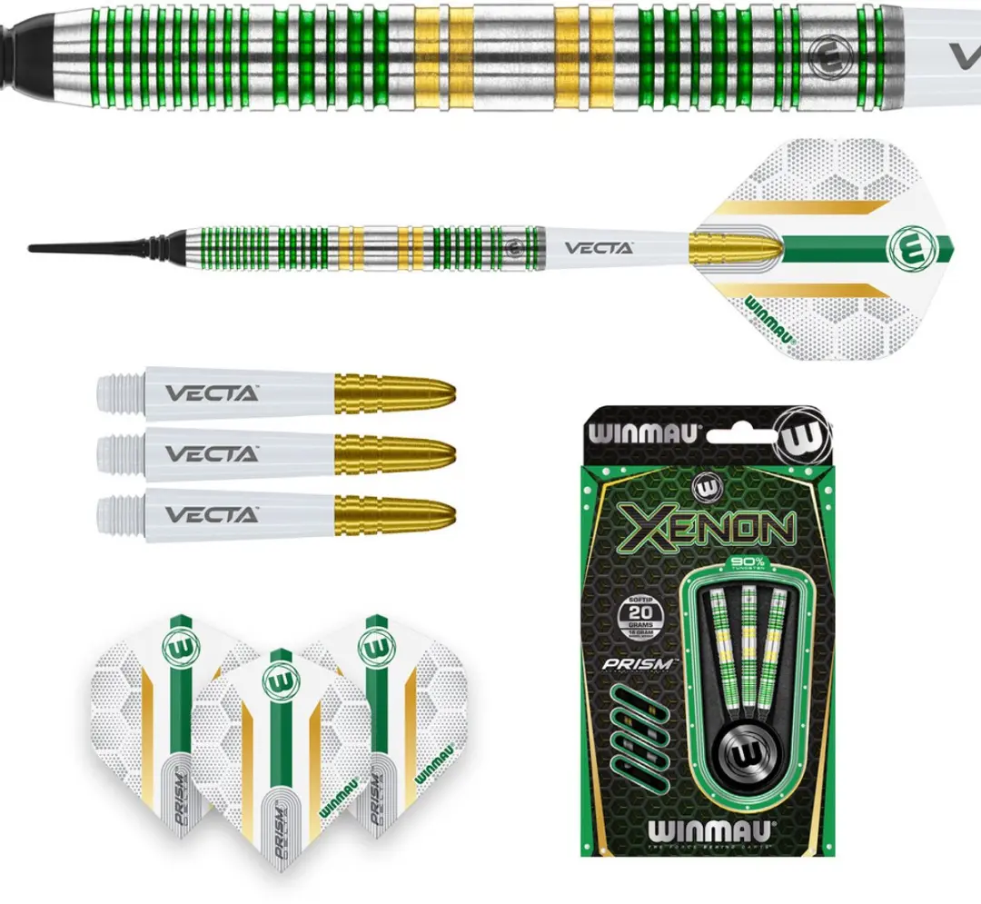Winmau Xenon 90% Soft Tip Darts - 3 Stuks