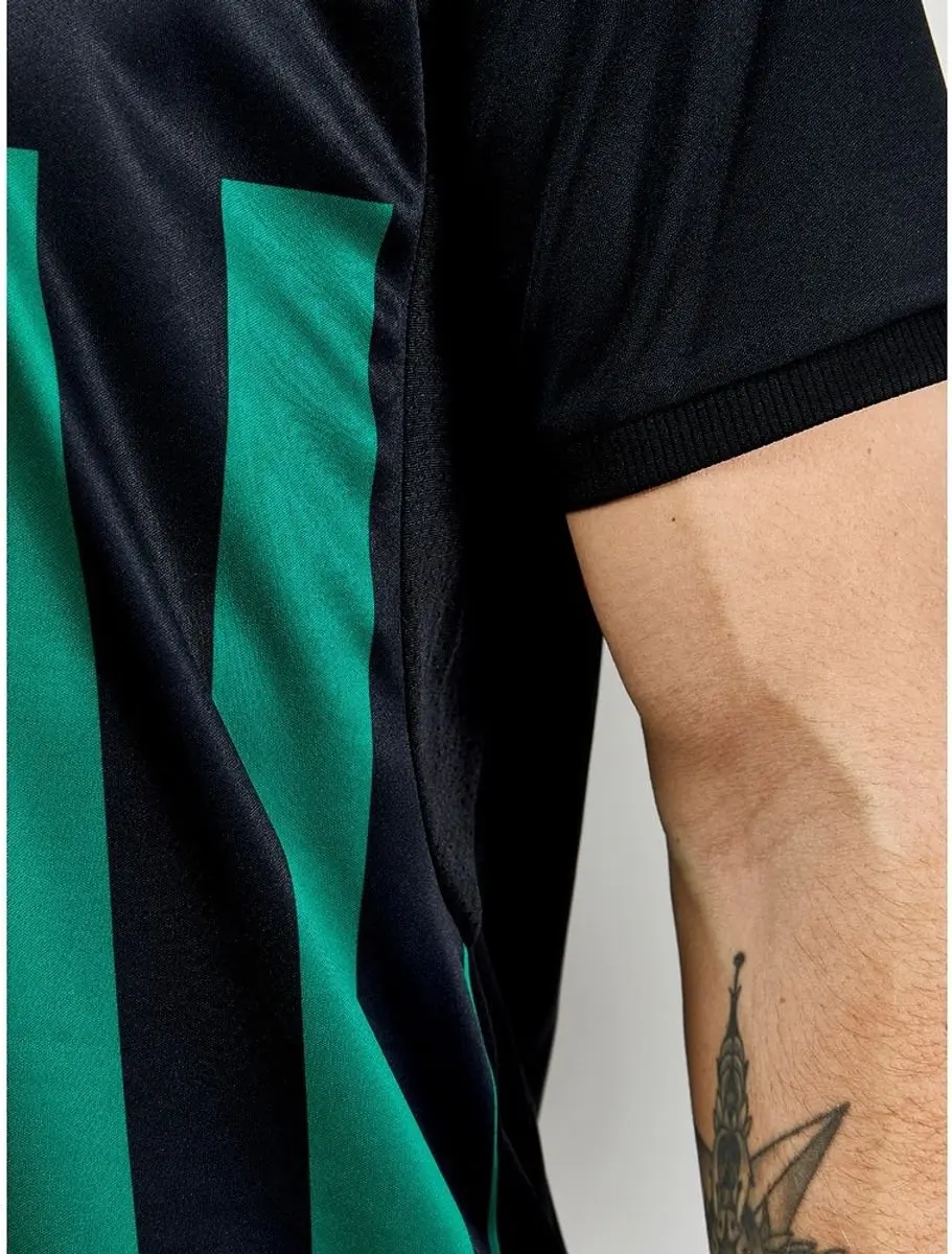 Craft Progress 2.0 Stripe Shirt Heren - XL - Zwart/Groen