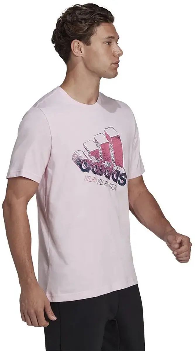 Adidas Milan Logo T-shirt - Roze L