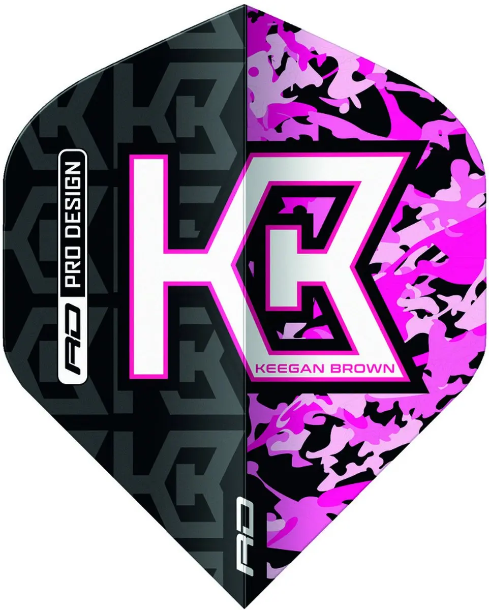 Red Dragon Keegan Brown Hardcore Dart Flights TF8170 - 3 Stuks