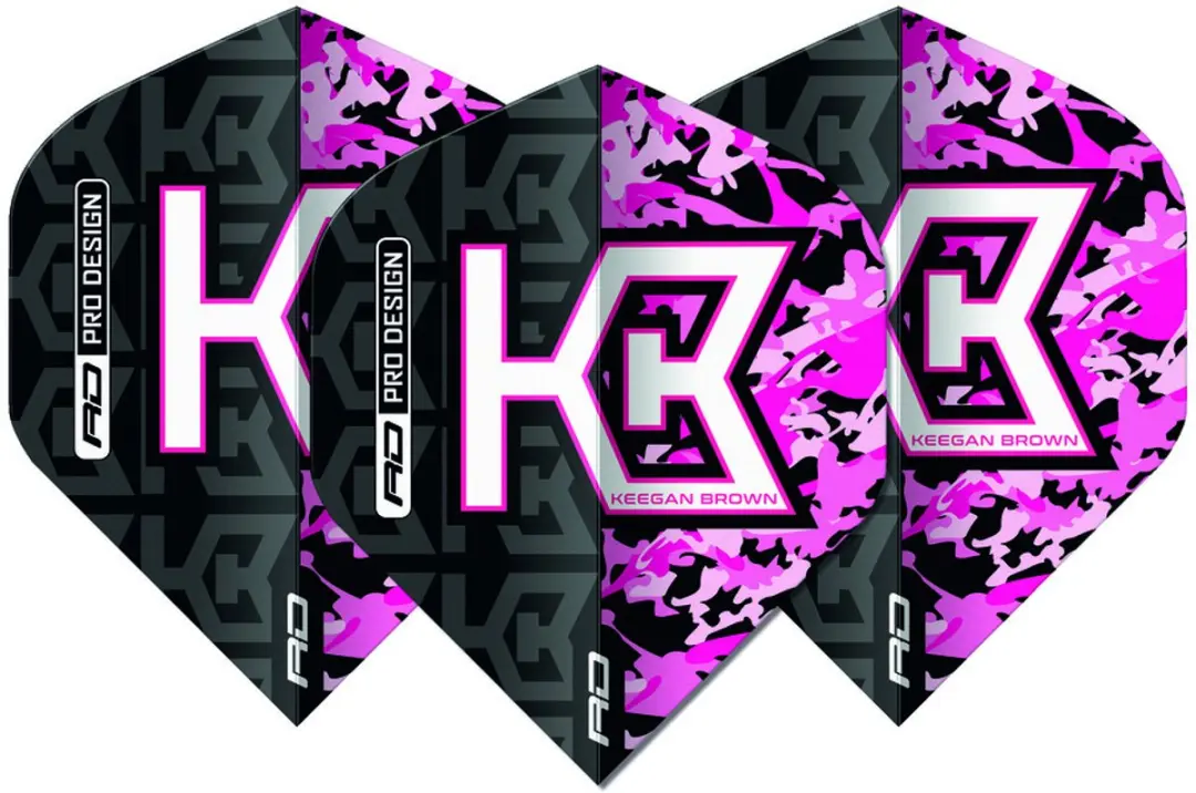 Red Dragon Keegan Brown Hardcore Dart Flights TF8170 - 3 Stuks