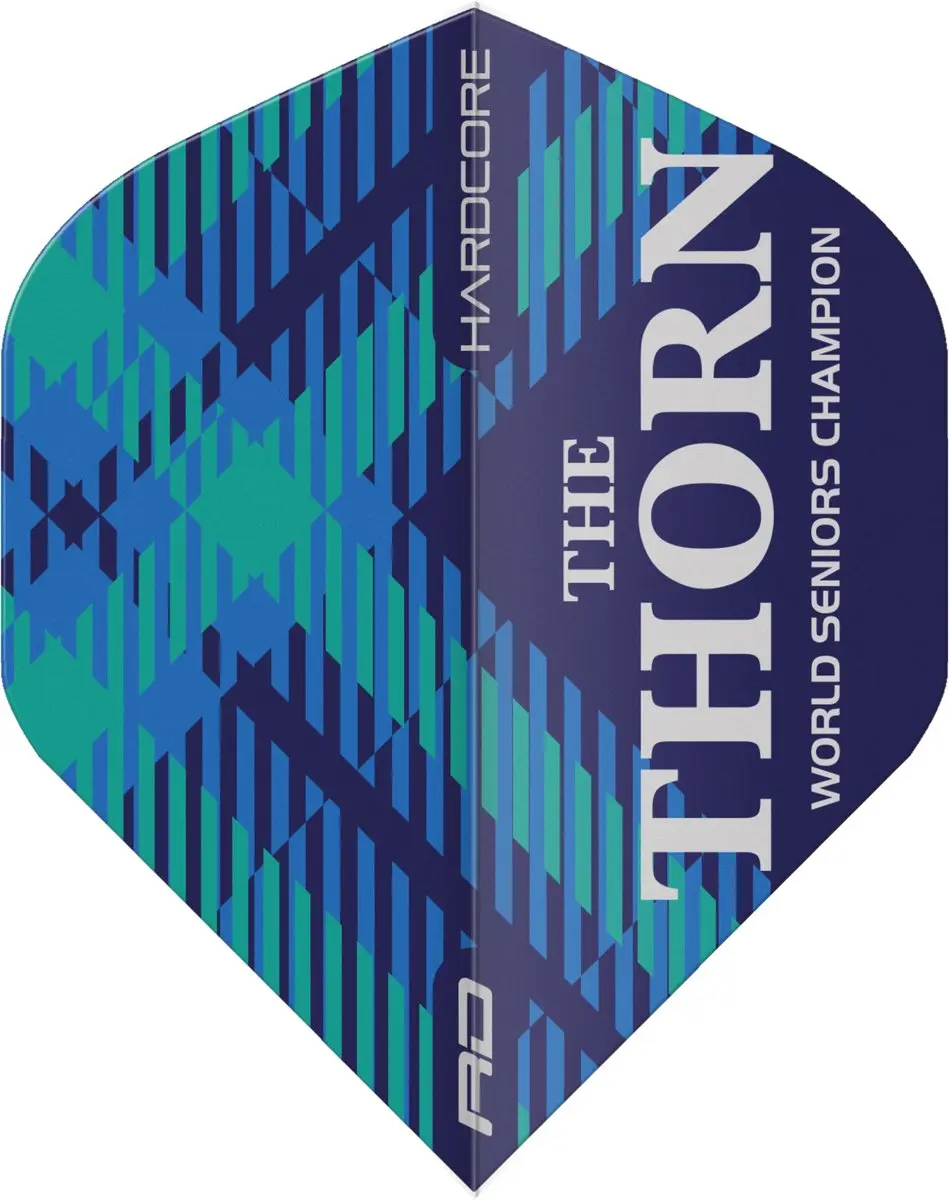 Red Dragon World Seniors Hardcore Dart Flights TF6715 - 3 Stuks - Blauw