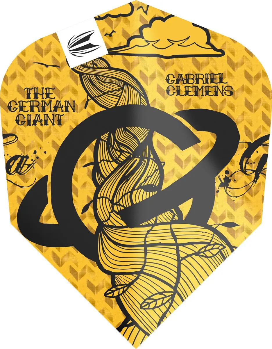 Target Gabriel Clemens 337460 Dart Flights - Geel/Wit/Zwart - afbeelding 2 van 6